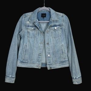 Joes Jeans Women Lotus Distressed Denim Jacket Light Wash HX3LUS7075 Small